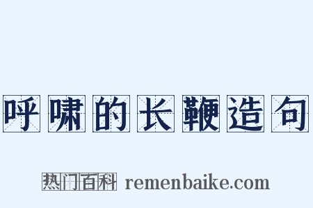 呼啸的长鞭造句是什么意思的图片